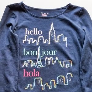 Long Sleeve Navy Blue Shirt